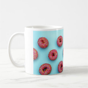 Bright Pink & Blue Doughnuts with Sprinkles Mug – 