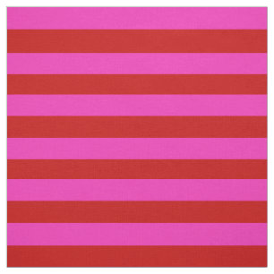 Bright pink, bright red stipe, stripes fabric