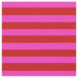 Bright pink, Bright red stipe, stripes Fabric