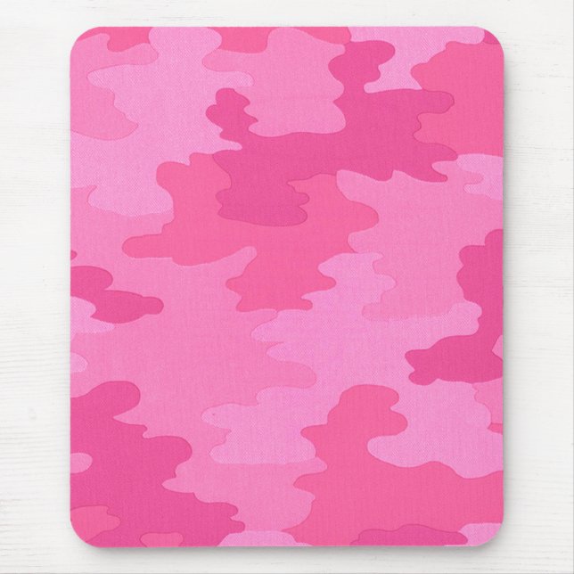 Bright Pink Camouflage Mouse Pad (Front)