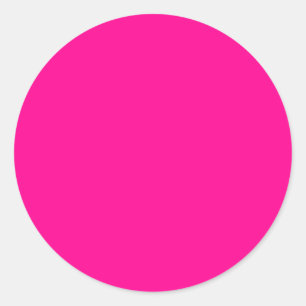 Bright Pink Classic Round Sticker