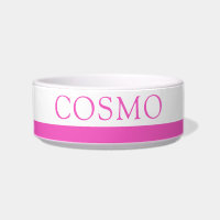 Bright Pink Custom Pet Name Cat Dog Food