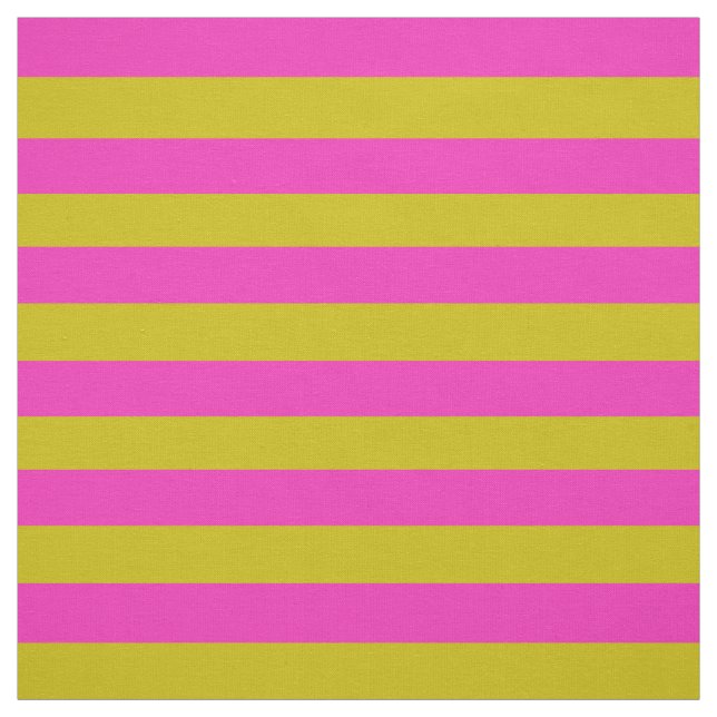 Bright pink, dark gold stipe, stripes fabric (Swatch)