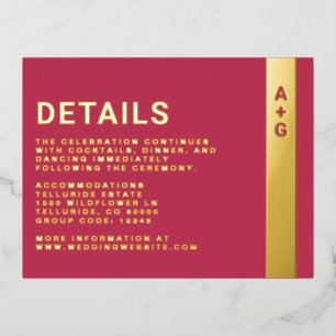 Bright Pink Details Enclosure Card