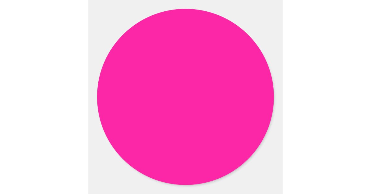 Bright Pink Dot Or Cirlce Classic Round Sticker | Zazzle.co.uk