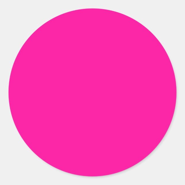 Bright Pink Dot Or Cirlce Classic Round Sticker (Front)