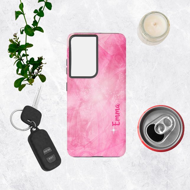 Bright Pink Flairs Samsung Galaxy S21 Ultra Case (Creator Uploaded)