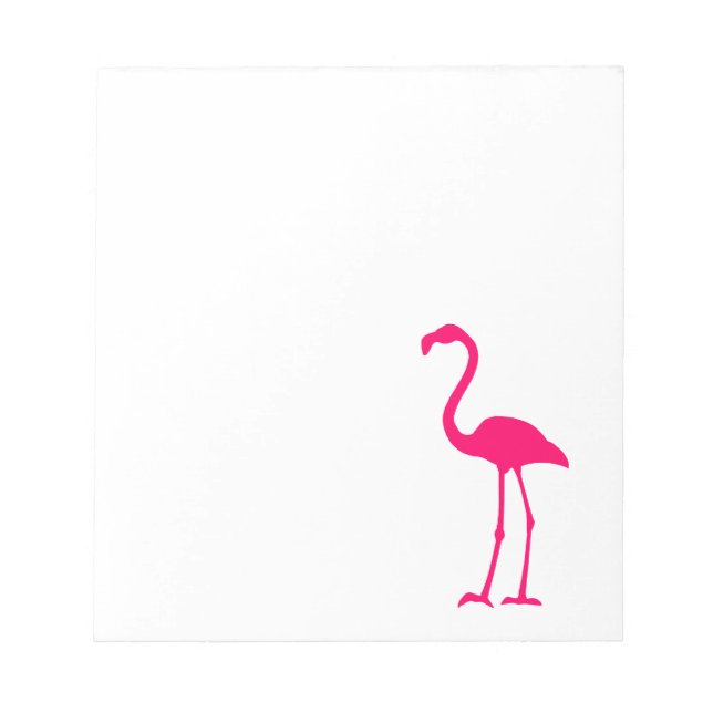 Bright Pink Flamingo Notepad (Front)
