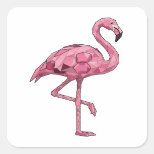 Bright Pink FLAMINGO Sticker Art