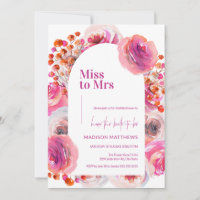 Bright Pink Floral Arch Summer Bridal Shower