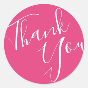 Bright Pink Floral Wedding Sticker Envelope Seal