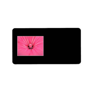 Bright Pink Flower. Label