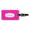 Bright pink flower polka dots named luggage tag