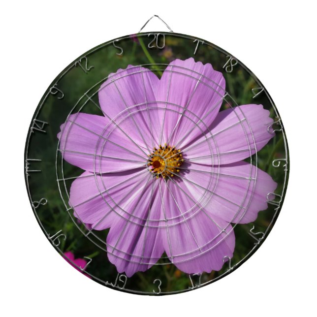 bright pink flowers dartboard (Front)
