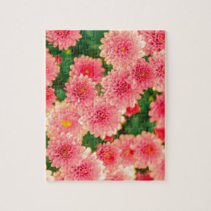 Bright Pink Flowers Jigsaw Puzzle