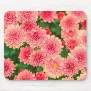 Bright Pink Flowers Photo Mouse Mat