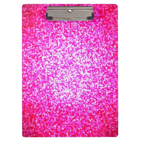 Bright pink glitter clipboard Zazzle.co.uk