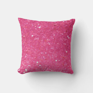 Bright Pink Glitter Cushion