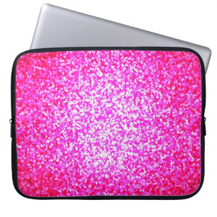 Bright pink glitter laptop sleeve