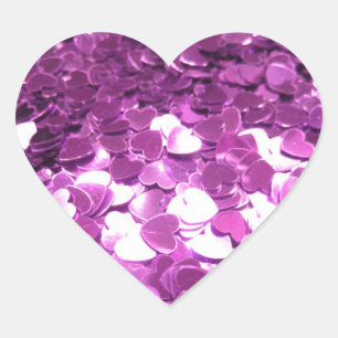 Bright Pink Hearts Heart Sticker