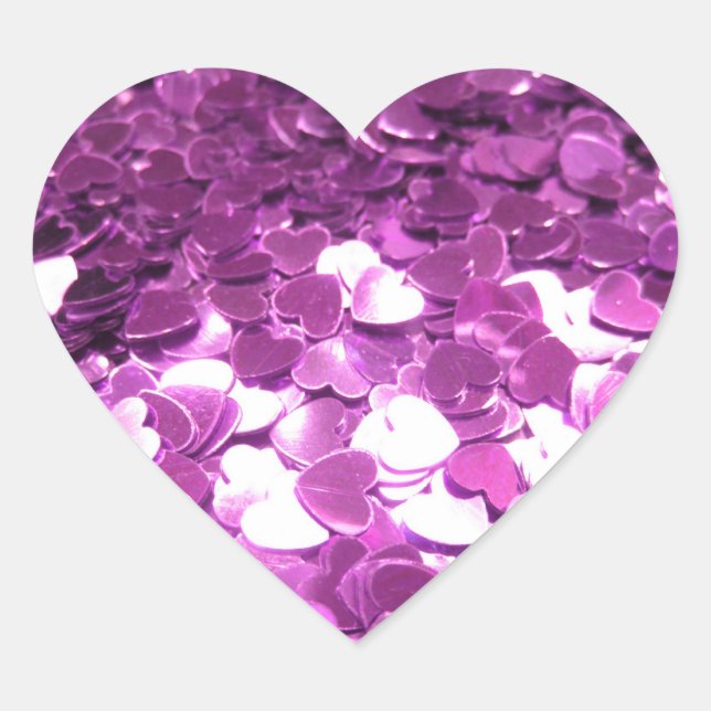 Bright Pink Hearts Heart Sticker (Front)
