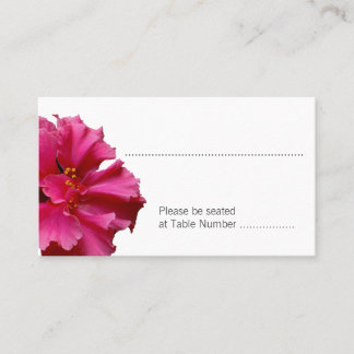 Bright Pink Hibiscus Escort Seating Cards