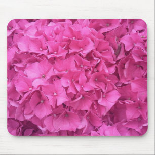 Bright Pink Hydrangea Flowers Mouse Mat
