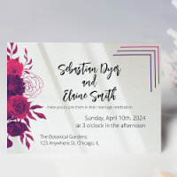 Bright Pink & Magenta Sunlight Floral Wedding