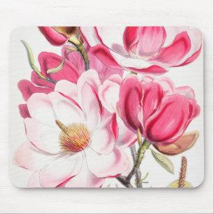 Bright Pink Magnolia Mouse Pad