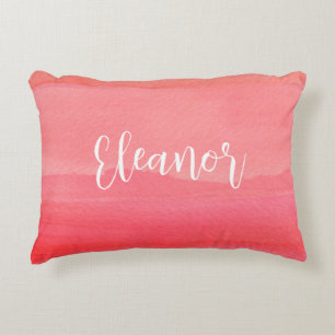 Bright Pink Ombre Design for Girl Decorative Cushion