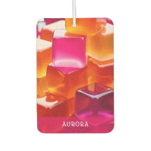 Bright Pink Orange Jelly Cubes Personalised