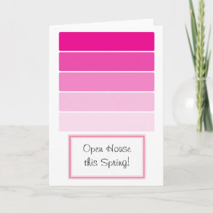 Bright Pink Paint Samples Invitation