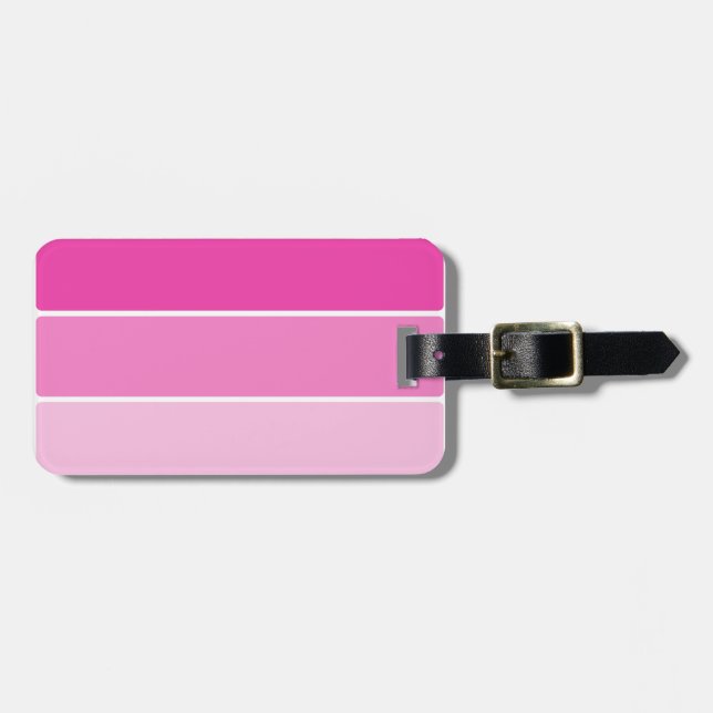Bright Pink Paint Samples Luggage Tag (Front Horizontal)