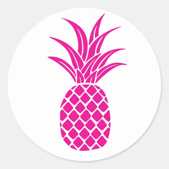 Bright Pink Pineapple Sticker.