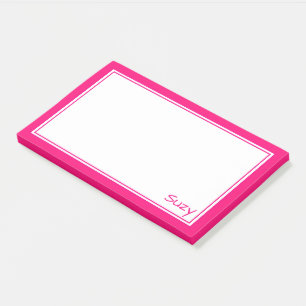 Bright Pink Post It Note For Suzy or You