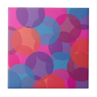 Bright Pink, Purple, Blue & Orange Design Tile