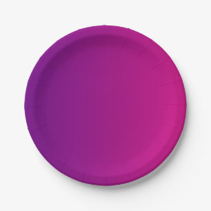 BRIGHT Pink + Purple Gradient Colour Paper Plates