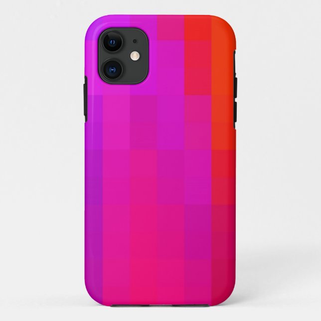 Bright Pink Purple & Orange Mosaic Pattern Case-Mate iPhone Case (Back)
