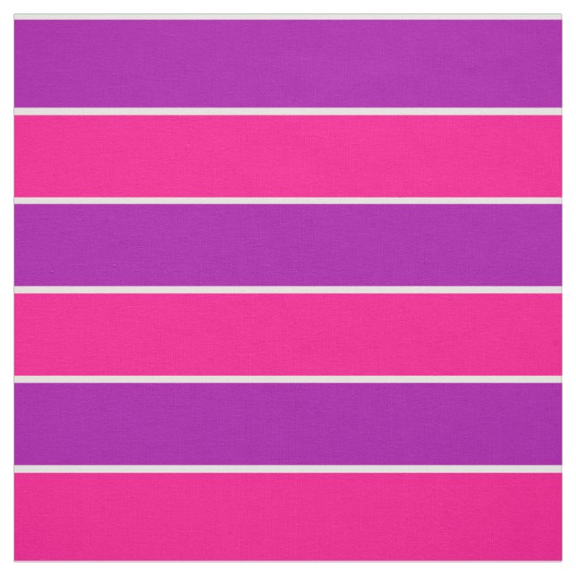 Bright Pink Purple Wide Stripes Striped Pattern Fabric (Swatch)