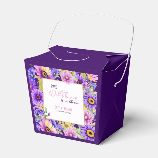 Bright pink purple wildflower is in bloom #3 favour box (Front Side)