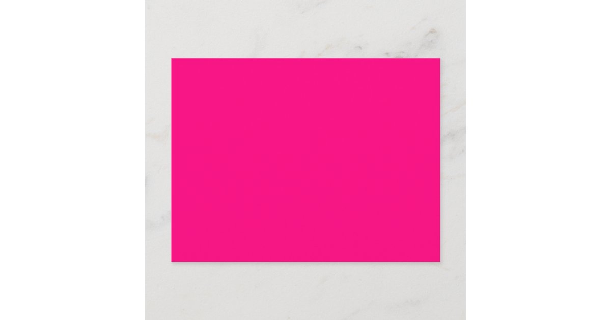 bright-pink-rose-hex-code-ff007f-postcard-zazzle