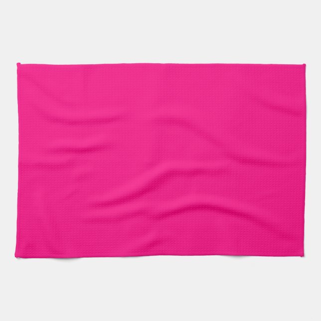 Bright Pink Rose hex code FF007F Tea Towel (Horizontal)