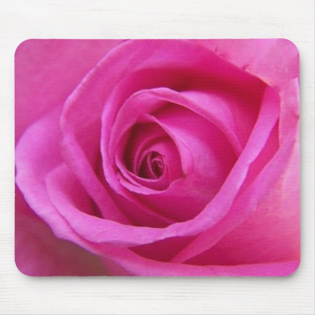 Bright Pink Rose Mousepad (Front)