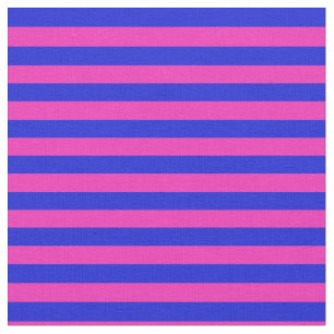 Bright pink, royal blue stipe, stripes fabric