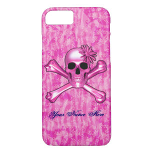 Bright Pink Skull iPhone 7 Case