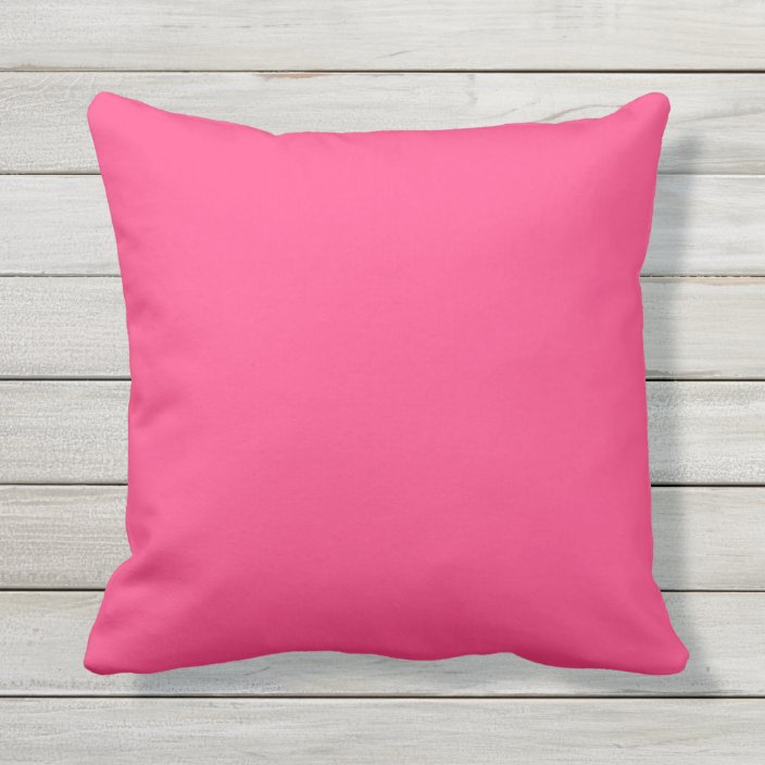 Bright Pink Solid Accent Outdoor Cushion Zazzle.co.uk