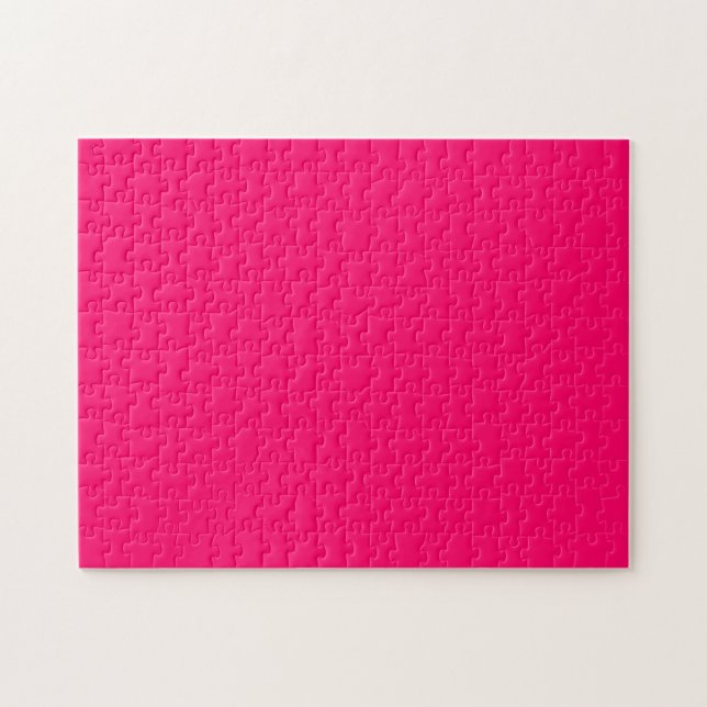 Bright Pink Solid Color Jigsaw Puzzle (Horizontal)