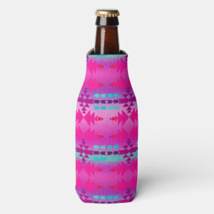 Bright Pink Southwestern Beauty Bottle Cooler