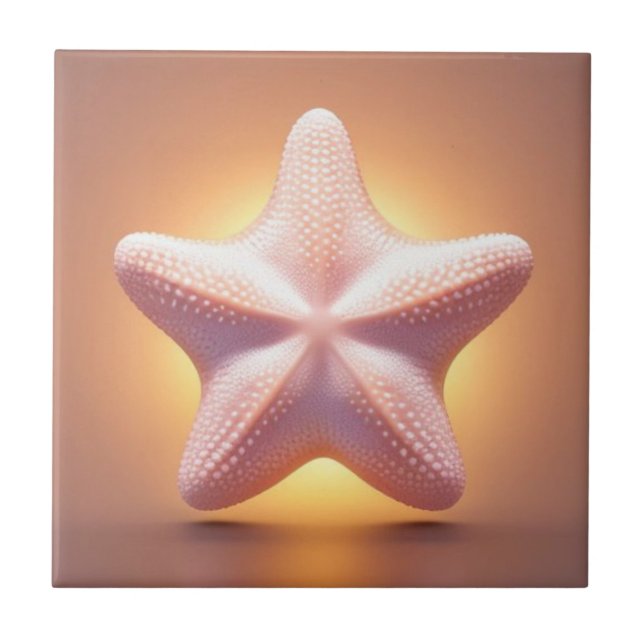 Bright Pink Starfish Tile (Front)