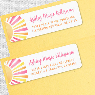 Bright Pink Sun Return Address